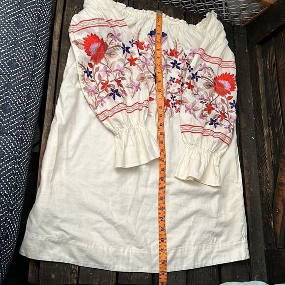 FREE PEOPLE FLEUR DU JOUR FLORAL EMBROIDERED OFF SHOULDER DRESS Sz- Xs - Picture 14 of 15